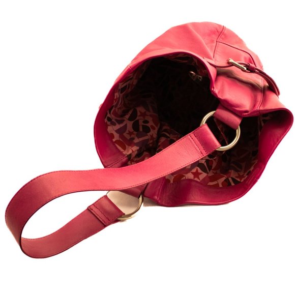 GAP HOT PINK LEATHER TOTE BAG - Picture 8 of 8